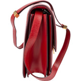 Celine Red Calfskin Classic Box Medium Crossbody Bag