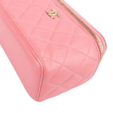 Chanel Quilted Lambskin CC Mini Vanity Case Chain Crossbody Bag