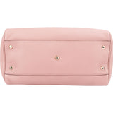 Gucci Pink Pebbled Leather Bamboo Top Handle Handbag