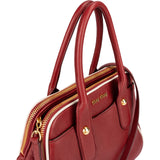 Miu Miu Grained Leather Bicolor Double Pocket Bauletto Handbag