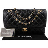 Chanel Quilted Lambskin Medium Double Flap Shoulder Bag