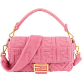 Fendi Limited Pink Terry Cloth Baguette Handbag