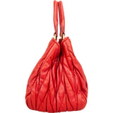 Miu Miu Matelassé Nappa Leather Small Top Handle Handbag