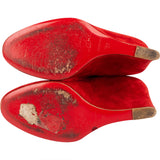 Christian Louboutin Red Suede Tuorloubi Flat Boots (38)