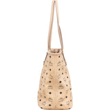 MCM Monogram Visetos Zoo Rabbit  Liz Shopper Shoulder Bag