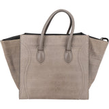 Celine Croc Optic Suede and Leather Phantomm Handbag