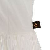 Louis Vuitton White Wool Broderie Anglaise Collar Blouse Dress (FR36)
