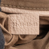 Chloé Beige Grained Calfskin Marcie Top Handle Shoulder Bag