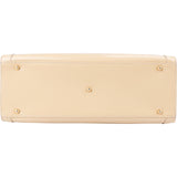 Gucci Beige Patent Leather Bamboo Tote Handbag
