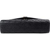 Saint Laurent Grain De Poudre Embossed Leather Envelope Crossbody Bag