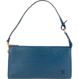 Louis Vuitton Blue Epi Leather Pochette Accessoires Handbag