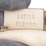Gucci Monogram GG Canvas Metallic Leather Sukey Handbag