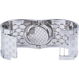 Gucci Silver Tone Twirl Bangle Reversible 112 Woman Watch
