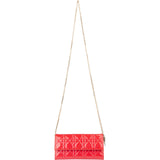 Christian Dior Patent Cannage Leather Wallet On Chain Crossbody Bag