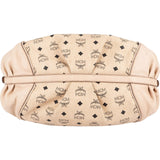 MCM Beige Monogram Visetos Leather Shoulder Bag