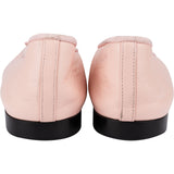 Chanel Pink Lambskin Fabric Cap Toe CC Ballerina Flats (41)
