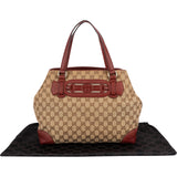 Gucci Monogram GG Web Dressage Tote Handbag