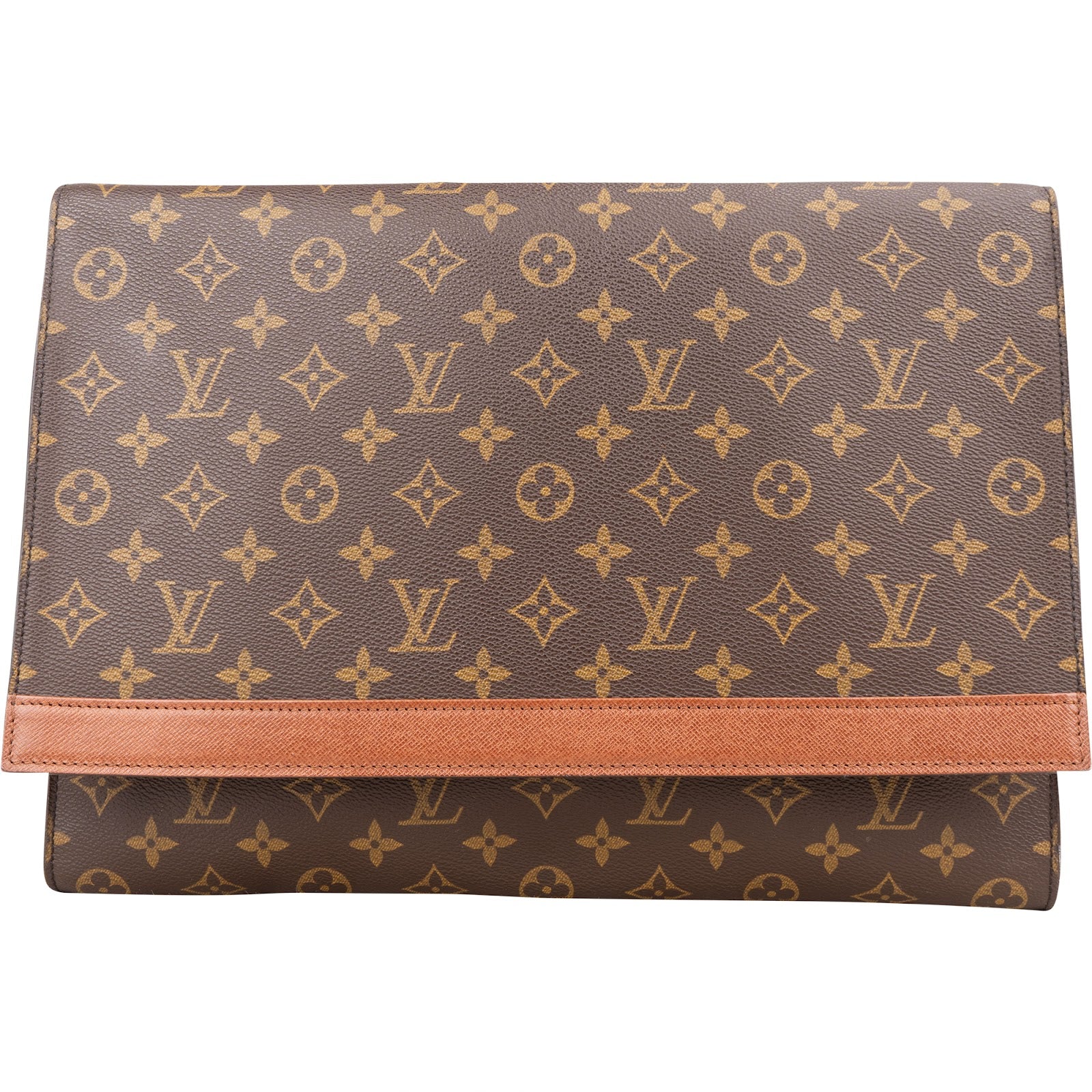 Louis Vuitton Monogram Canvas Porte Documents Laptop Clutch - vintageandkickz