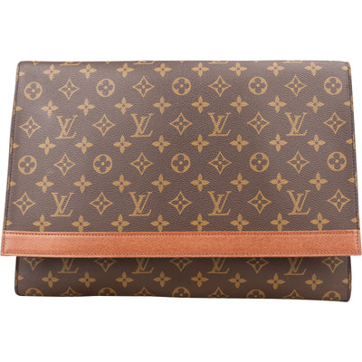 Louis Vuitton Monogram Canvas Porte Documents Laptop Clutch - vintageandkickz