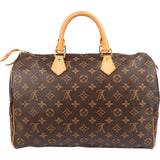 Louis Vuitton Monogram Canvas Speedy 35 Handbag