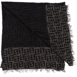 Fendi Monogram FF Logo Lanan Wool Schal Scarf