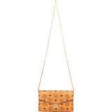 MCM Monogram Visetos Patricia Wallet Oh Chain Crossbody Bag