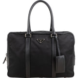 Prada Tessuto Saffiano Leather Triangle Briefcase Handbag