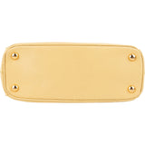 Prada Yellow Saffiano Leather Small Galleria Handbag