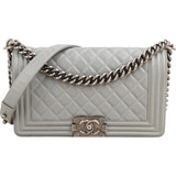 Chanel Quilted Lambskin Medium Boy Single Flap Crossbody Bag