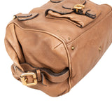 Chloé Brown Leather Paddington Pocket Satchel Studded Shoulder Bag