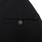 Chanel Black Wool & Silk CC Buttons Fringed Hem Pencil Skirt (FR 36 / DE 34)