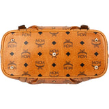 MCM Monogram Visetos Leather Studded Satchel Tote Shoulder Bag