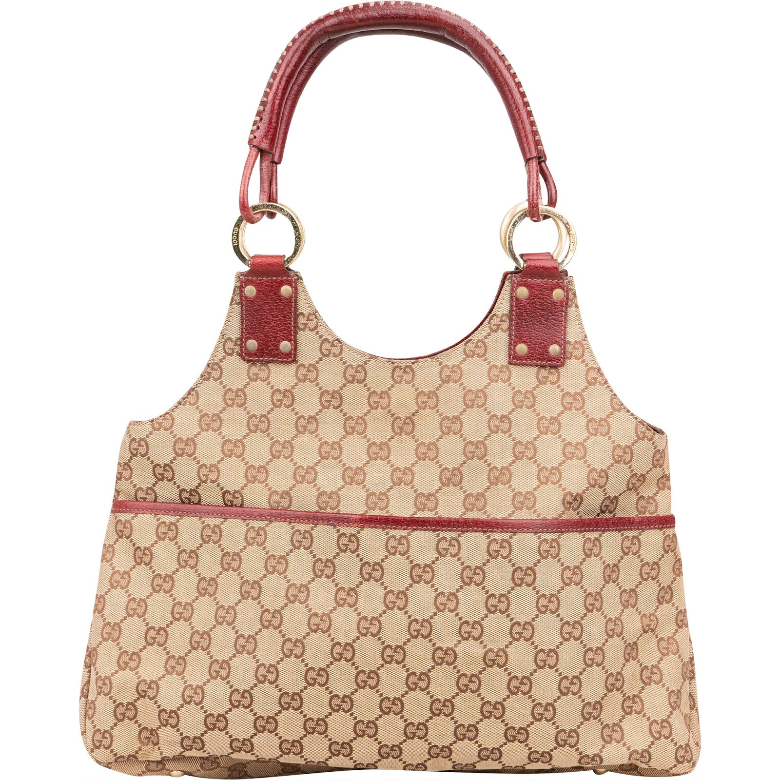 Gucci Monogram GG Hobo Handbag - vintageandkickz