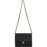 Chanel Quilted Lambskin 24K Gold Single Flap Crossbody Bag