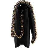 Chanel Quilted Caviar Leather Wallet On Chain Crossbody Bag