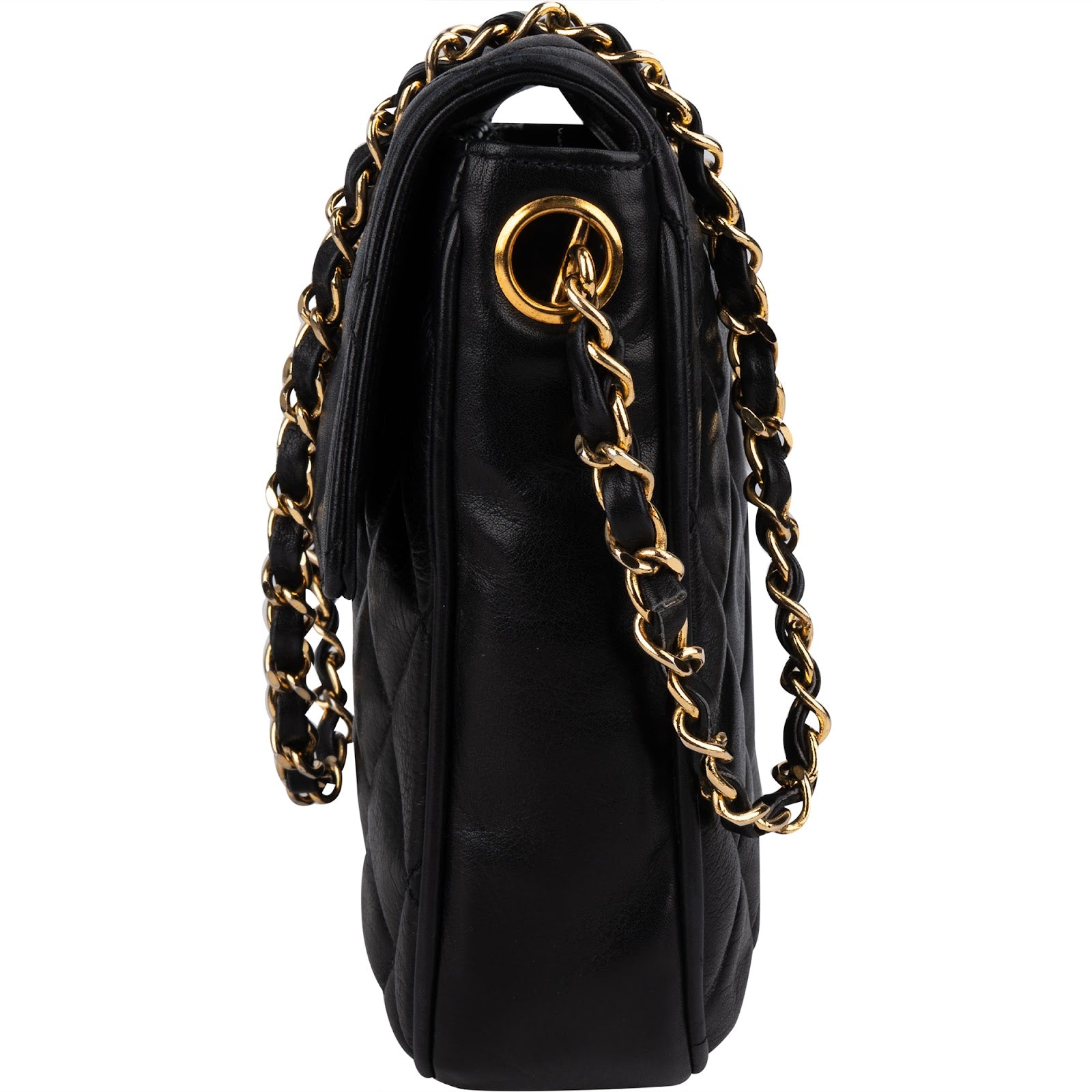 Chanel Quilted Lambskin CC Single Flap Crossbody Bag - vintageandkickz