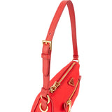 Prada Tessuto Nylon Saffiano Leather Shoulder Bag