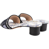 Christian Dior Multicolor Leather Dway Heeled Slide Sandals (37)
