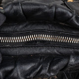 Prada Black Leather Gaufre Satchel Handbag
