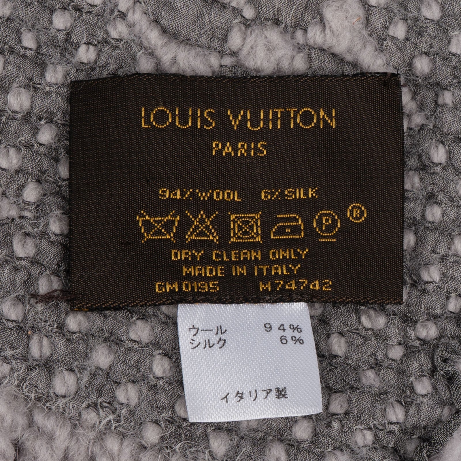 [🔄️B06 / F33] Louis Vuitton Wool Monogram Teddy Schal Scarf - vintageandkickz