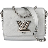 Louis Vuitton Silver Metallic Epi Leather Twist PM Crossbody Bag
