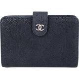 Chanel Embossed Dots Suede Compact Wallet