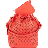 Louis Vuitton Limited Cruise Collection Red Perforated Leather Sac Noé Grande Shoulder Bag