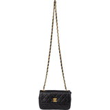 Chanel Quilted Lambskin Small 24K Gold Single Flap Crossbody Bag