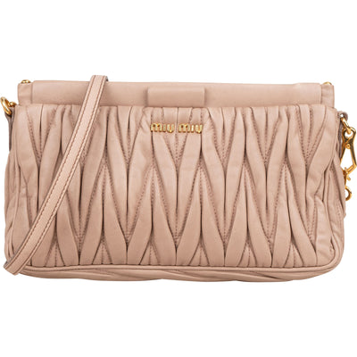 Miu Miu Quilted Nappa LeatherCrossbody Bag