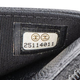 Chanel Caviar Chevron Palladium Wallet On Chain Crossbody Bag