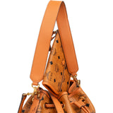 MCM Monogram Visetos Aren Drawstring Bucket Crossbody Bag