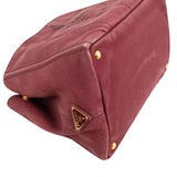 Prada Bordeaux Canvas Canapa Tote Handbag