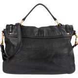 Miu Miu Pebbled Leather Turnlock Satchel Handbag