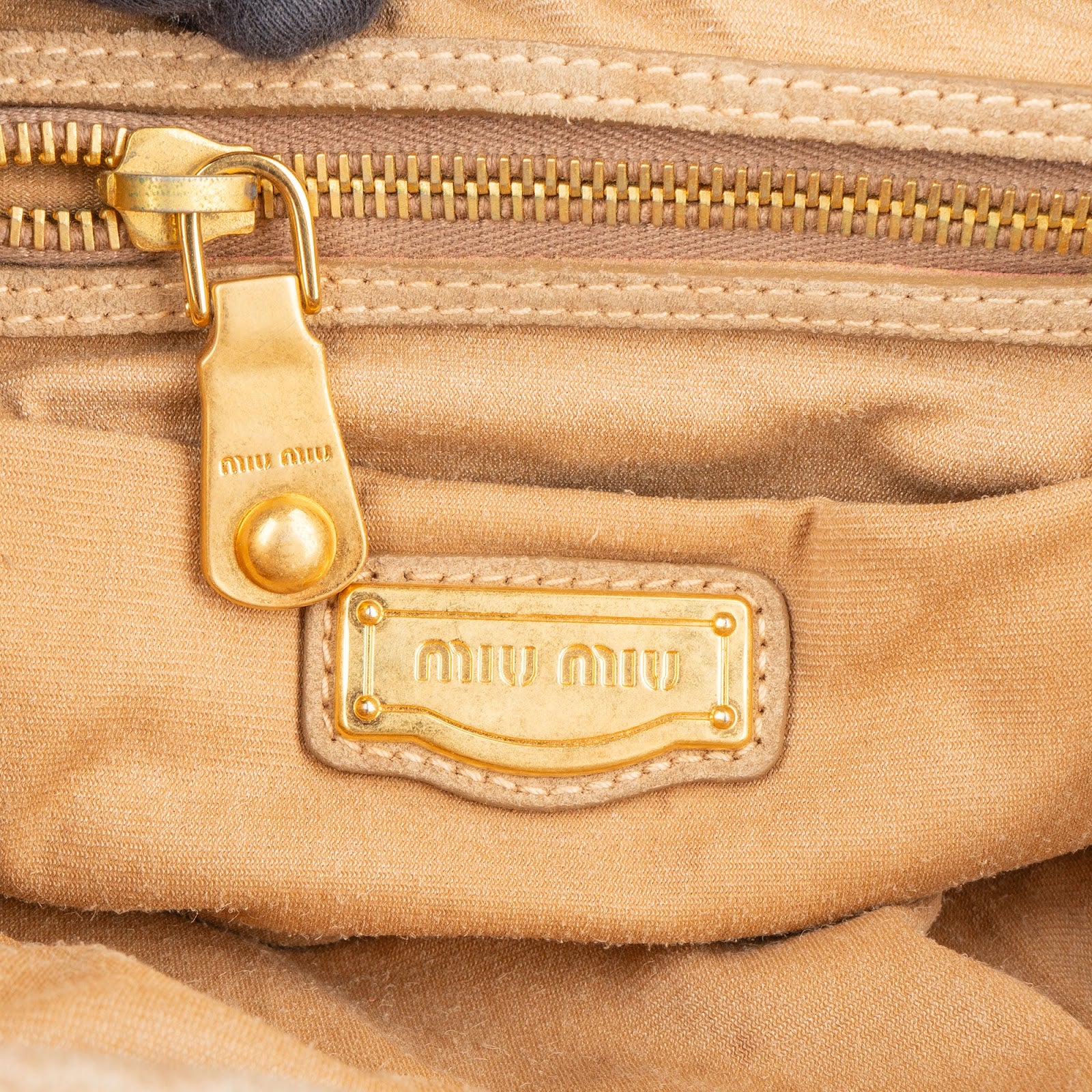 Miu Miu Quilted Fabric City Handbag - vintageandkickz